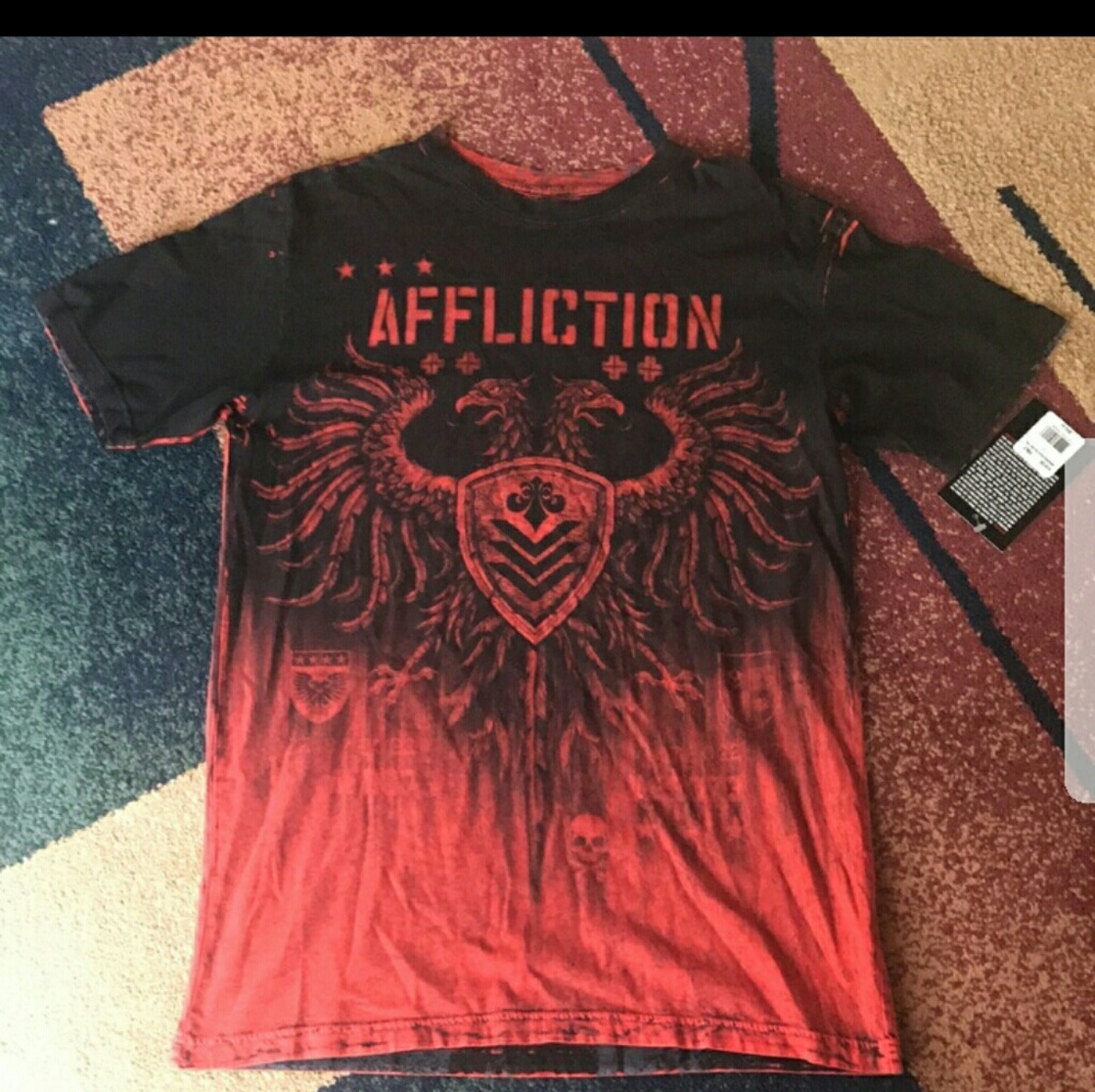 Mens Brand New Affliction Reversible T Shirt